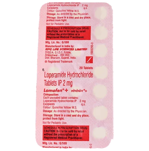 lomofen plus 2mg tablet 20's